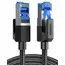 ქსელის კაბელი UGREEN NW153 (80431), CAT8 Patch Cord LAN Cable, 2m, Black - Primestore.ge