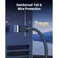 ქსელის კაბელი UGREEN NW153 (30800), CAT8 Patch Cord LAN Cable, 20m, Black - Primestore.ge