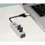 USB ჰაბი Logilink UA0455 USB 3.0 Hub 4xUSB-A 5 Gbit/s 2-in-1 connection Cable Silver - Primestore.ge