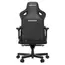 სათამაშო სავარძელი AndaSeat Chair Kaiser 3, linen fabric, 4D-Armrests, black - Primestore.ge