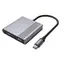 ადაპტერი Gembird A-CM-COMBO3-04 USB Type-C 3-in-1 multi-port Adapter (USB port+HDMI+PD) Space Grey - Primestore.ge