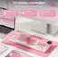 კლავიატურა Royal Kludge RKN99-PM-XH RGB Mechanical Keyboard, Cream Switch, Hot Swappable, Wireless, Type-C, Bluetooth, 2.4GHz, Pink Melody - Primestore.ge