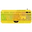 კლავიატურა 2E GAMING Membrane keyboard KG315 110key, USB-A, EN/RU, RGB, yellow - Primestore.ge