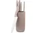 დანების ნაკრები Ardesto Knives Set with block Gemini, 7pcs, stainless steel, plastic, beige - Primestore.ge
