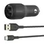 მანქანის დამტენი Belkin Car Charger 24W 2хUSB-A, cable USB-A > USB-C 1m, black - Primestore.ge