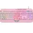 კლავიატურა 2E GAMING Membrane keyboard KG315 110key, USB-A, EN/RU, RGB, pink - Primestore.ge