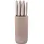დანების ნაკრები Ardesto Knives Set with block Gemini, 7pcs, stainless steel, plastic, beige - Primestore.ge