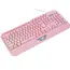 კლავიატურა 2E GAMING Membrane keyboard KG315 110key, USB-A, EN/RU, RGB, pink - Primestore.ge