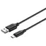 კაბელი KITs USB 2.0 to USB Type-C cable, 2A, black, 1m - Primestore.ge