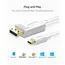 USB კაბელი UGREEN MM139 (40420) USB Type C to DP Cable 1.5m (White) , 3 image - Primestore.ge