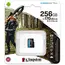 მეხსიერების ბარათი Kingston 256GB microSDXC C10 UHS-I U3 A2 R170/W90MB/s + SD , 3 image - Primestore.ge