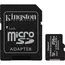 მეხსიერების ბარათი Kingston 256GB microSDXC C10 UHS-I R100/W85MB/s Canvas Select Plus + SD  - Primestore.ge