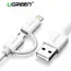 USB cable UGREEN US178 (20876) USB 2.0 to Micro USB + Lightning (2 in 1) Data Cable 1M