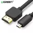 HDMI კაბელი UGREEN HD127 (30102) Micro HDMI to HDMI Cable 1.5m (Black)  - Primestore.ge