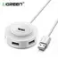 USB ჰაბი UGREEN CR106 (20270) USB 2.0 4 PORTS HUB 1M WHITE  - Primestore.ge