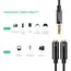 Audio cable Ugreen AV141 (30620) Audio Cable 3.5mm Jack Microphone Splitter cable 1 Male to 2 Female black 20cm, 10 image