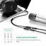 Audio cable Ugreen AV141 (30620) Audio Cable 3.5mm Jack Microphone Splitter cable 1 Male to 2 Female black 20cm, 13 image