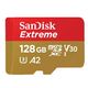 Memory card SanDisk 128GB Extreme MicroSD/XC UHS-I Card 190MB/S V30/4k Class 10 SDSQXAA-128G-GN6MN