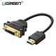 Adapter UGREEN 20136 HDMI Male to DVI Female Adapter Cable 22cm (Black) HDMI TO DVI