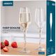 შამპანურის ჭიქები Ardesto Champagne glasses set Loreto 6 pcs, 230 ml, glass , 2 image - Primestore.ge