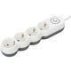 Extension cable 2E 4 Ways socket, with children protection. H05VV-F 3G1.0*3m, white, suitable for vertical mounting, 2 image