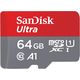 მეხსიერების ბარათი SanDisk 64GB Ultra MicroSD/HC UHS-I Card 140MB/S Class 10 SDSQUAB-064G-GN6MN  - Primestore.ge
