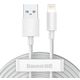 კაბელი Baseus Simple Wisdom Data Cable Kit USB to Lightning 2.4A 1.5m TZCALZJ-02  - Primestore.ge