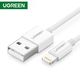 USB cable UGREEN 20730 USB 2.0 A Male to Lightning Male Cable Nickel Plating ABS Shell 2m (White)