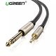 Audio cable UGREEN AV127 (10629) 3.5mm to 6.35mm TRS Stereo Audio Cable 3m, Gray, 2 image