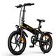 Electric bicycle ADO A20+, 250W, Folding Electric Bike, 25KM/H, Black, 2 image