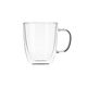 Latte glasses set ARDESTO Double wall borosilicate glass mug set, 400 ml, 2 pcs, with handles