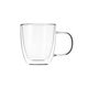 Latte glasses set ARDESTO Double wall borosilicate glass mug set Ardesto, 310 ml, 2 pcs, with handles