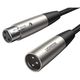 Audio cable UGREEN AV185 (20500), Hi-Fi XLR Male To Female, 2m, Black/Silver
