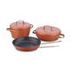 ქვაბების ნაკრები Korkmaz A2607-1 VINTAGE Brown Cookware Set (5 pcs)  - Primestore.ge