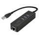 Adapter LogiLink UA0173A USB 3.0 type A to gigabit adapter to 1x RJ45 and 3x USB 3.0 type A
