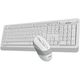 Keyboard with mouse A4tech Fstyler FG1010 Wireless Combo Set EN/RU White, 3 image