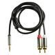 აუდიო კაბელი Logilink CAB1103 Audio cable 3.5 mm to 2x RCA/M metal black 1 m , 2 image - Primestore.ge