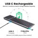 Keyboard UGREEN KU005 (15258), Wireless, Rechargeable, Bluetooth, 2.4G, Keyboard, Black/Gray, 5 image
