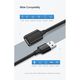 USB extension UGREEN 10316 USB 2.0 Type A Male to Type A Female Extension Cable 2m (Black), 2 image