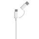 Cable Xiaomi Mi 2 in 1 USB Cable Micro USB to Type C 30cm SJV4083TY, 2 image