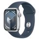 Smart watch Apple Watch Series 9 GPS 41mm Silver Aluminum Case With Storm Blue Sport Band MR913 M/L