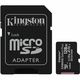 მეხსიერების ბარათი Kingston 128GB microSDXC C10 UHS-I R100MB/s Canvas Select Plus + SD  - Primestore.ge