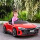Children's electric car AUDI 717-R with leather seat and rubber tires, 3 image