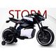 Child electric motorcycle J61W with rubber tires/leather seat, 3 image
