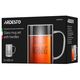 ჭიქების ნაკრები Ardesto Borosilicate glass mug set Good Morning, 420 ml, 2 pcs, with handles , 4 image - Primestore.ge