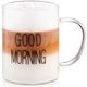 ჭიქების ნაკრები Ardesto Borosilicate glass mug set Good Morning, 420 ml, 2 pcs, with handles , 3 image - Primestore.ge