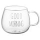 ჭიქების ნაკრები Ardesto Borosilicate glass mug set Good Morning, 350 ml, 2 pcs, with handles , 2 image - Primestore.ge