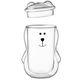ჭიქების ნაკრები Ardesto Double wall borosilicate glass mug set with a lid Animals, 300 ml, 2 pcs, with glass lid , 2 image - Primestore.ge