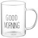 ჭიქების ნაკრები Ardesto Borosilicate glass mug set Good Morning, 420 ml, 2 pcs, with handles , 2 image - Primestore.ge