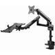 Monitor hanger Gembird MA-DA3-02 Desk mounted adjustable monitor arm with notebook tray (full-motion) 17"-32", 5 image
